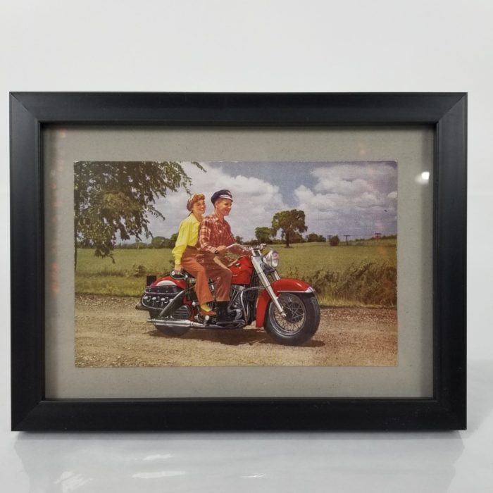 Framed Original 1951 Harley-Davidson Hydra-Glide Postcard #99520-51