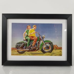 Framed Original 1953 Harley-Davidson Panhead Postcard #99520-53