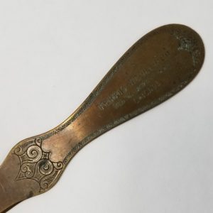 Vintage Bronze Letter Opener “Ferris Woolen Co.” – Chicago