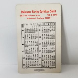 Vintage 1969 Molenaar Harley-Davidson Pocket Calendar – Great Collectible