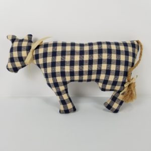 Large Original Hand-sewn Plaid Cow