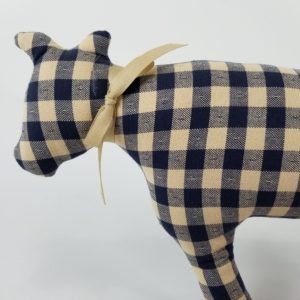 Large Original Hand-sewn Plaid Cow