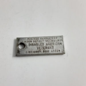 Vintage Disabled American Veteran DAV License Plate Veteran Key Chain 1968