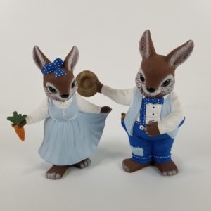 Charming Hand-painted Ceramic Rabbits