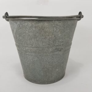 Vintage Galvanized Steel Bucket – Made in Poland