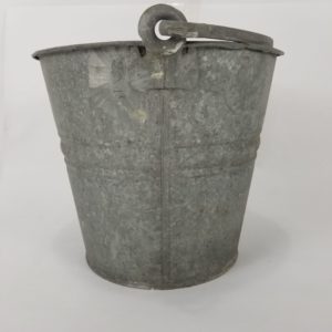 Vintage Galvanized Steel Bucket – Made in Poland