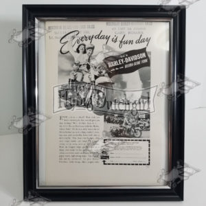 Framed Vintage Original Harley-Davidson “Everyday is a Fun Day”