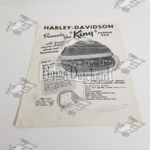 Original 1950 Harley-Davidson Presents the “King” Saddle Bag