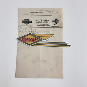 ORIGINAL HARLEY 1941 DEALER SALE RECEIPT (HILL & HIRST H-D)- KNUCKLEHEAD