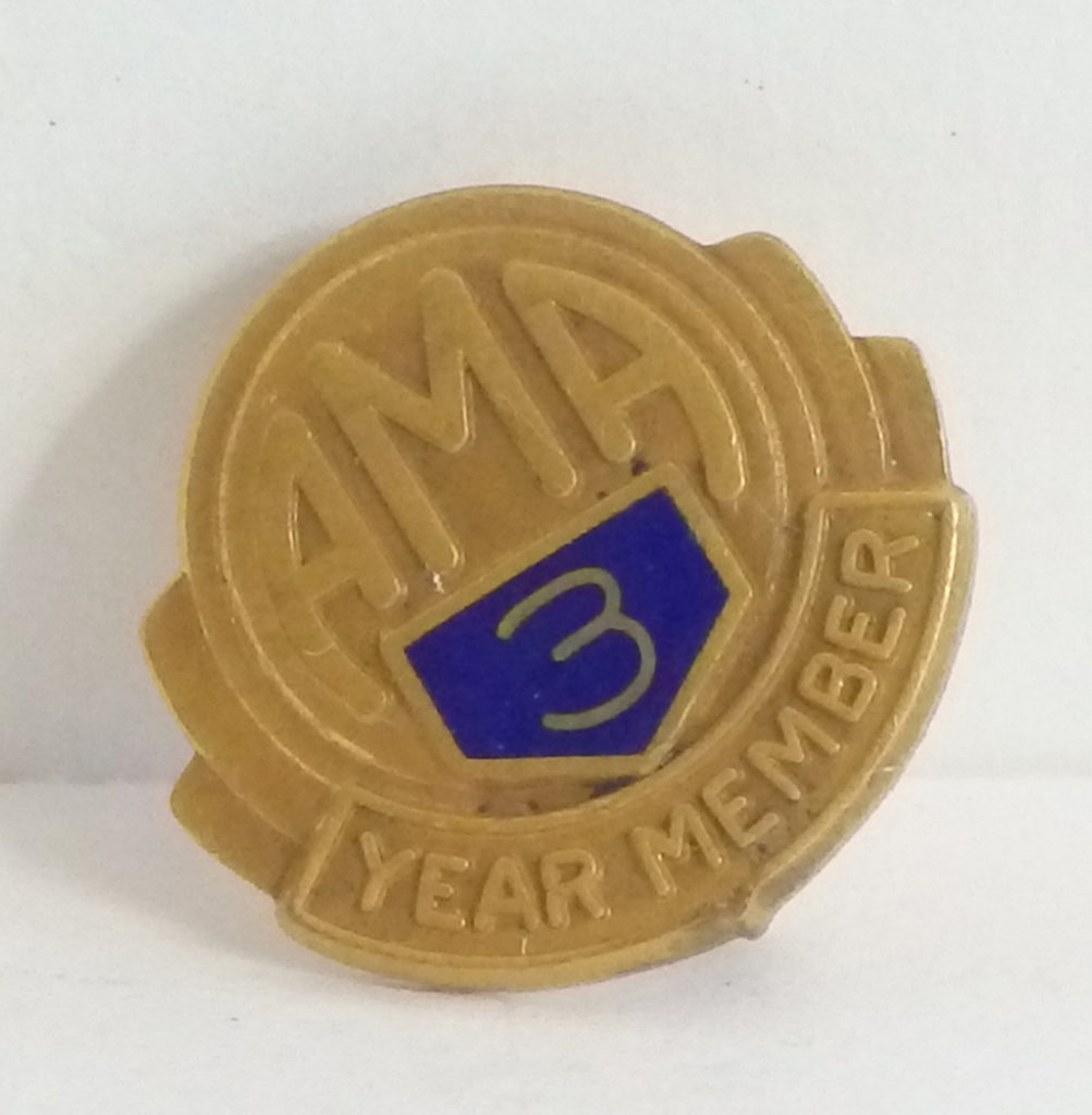 Authentic Vintage Orig (Early) AMA Year Pin #3 Harley VL RL Knucklehead ...