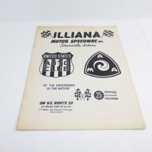 Vintage Original Molenaar’s 1961 Illiana Motor Speedway Souvenir Program