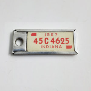 Vintage Disabled American Veteran DAV License Plate Key Chain 1967