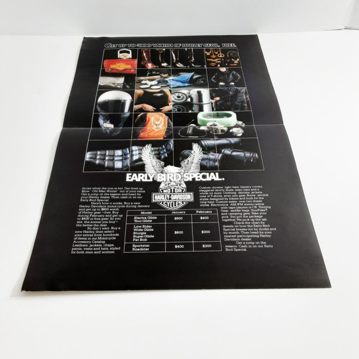 Vintage Original 1980 Harley-Davidson Early Bird Special Brochure - Image 2