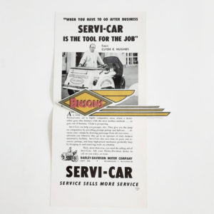 ORIGINAL HARLEY SERVI-CAR (TOOL FOR THE JOB) COUNTER FLYER- KNUCKLEHEAD