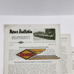 ORIGINAL HARLEY DEALER 1935 NEWS BULLETIN #734 – VL, KNUCKLEHEAD