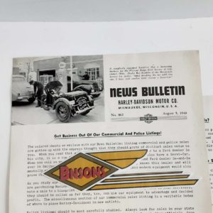 ORIGINAL HARLEY DEALER 1940 NEWS BULLETIN #862 – KNUCKLEHEAD