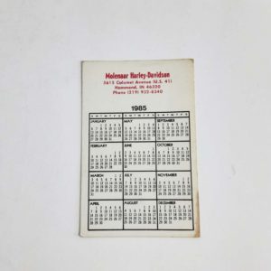 Vintage 1985 Molenaar Harley-Davidson Pocket Calendar – Great Collectible