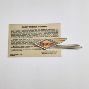 ORIGINAL HARLEY 1947 OWNER’S MEMORANDUM CARD (47 G 3417)-KNUCKLEHEAD