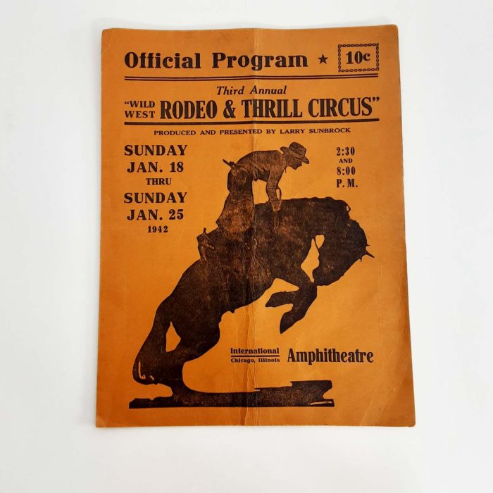 Authentic Original Official 1940 Rodeo & Thrill Circus Program