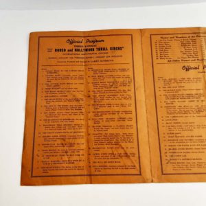 Authentic Original Official 1940 Rodeo & Thrill Circus Program