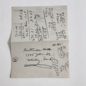 ORIGINAL HARLEY 1940’s (FORT DODGE H-D) IOWA, RECEIPT – KNUCKLEHEAD