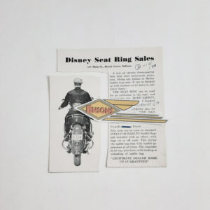 ORIGINAL HARLEY “DISNEY SEAT RING SALES” PERIOD ACCY FLYER- KNUCKLEHEAD