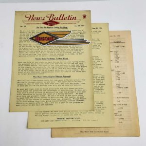 ORIGINAL HARLEY DEALER 1934 NEWS BULLETIN #703 – VL, KNUCKLEHEAD