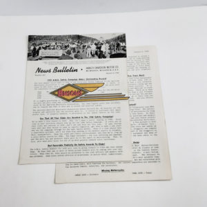 ORIGINAL HARLEY DEALER 1940 NEWS BULLETIN #847 – KNUCKLEHEAD