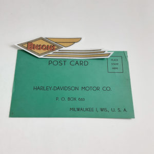 ORIGINAL HARLEY (125 MATS) ORDERING POST CARD-KNUCKLEHEAD