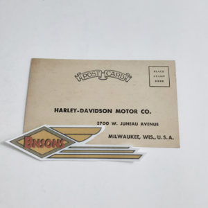 ORIGINAL HARLEY FACTORY (1936 ANNOUNCEMENT) POST CARD-KNUCKLEHEAD