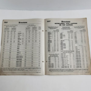 ORIGINAL HARLEY 1942 FIRESTONE TIRE (RETREADING PRICE LIST)- KNUCKLEHEAD