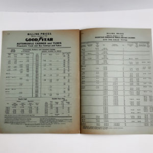 ORIGINAL 1942 GOODYEAR TIRE COMPANY (PRICE LIST)