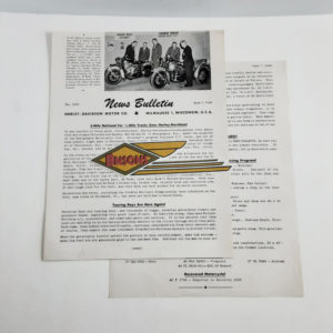 ORIGINAL HARLEY DEALER 1948 NEWS BULLETIN #1059 – KNUCKLEHEAD