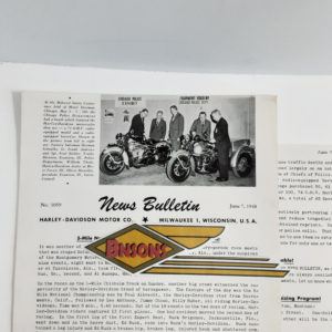 ORIGINAL HARLEY DEALER 1948 NEWS BULLETIN #1059 – KNUCKLEHEAD