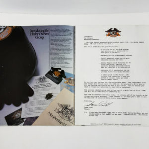 Vintage Harley-Davidson 1983 “Hog” Membership Application