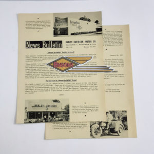 ORIGINAL HARLEY DEALER 1951 NEWS BULLETIN #1126 – PANHEAD, KNUCKLEHEAD