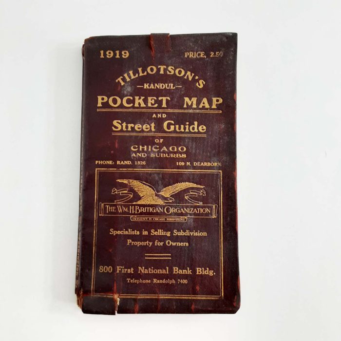 Authentic Original 1919 Tillotson's Street Guide Chicago, IL