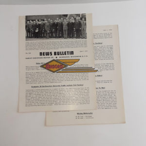 ORIGINAL HARLEY DEALER 1942 NEWS BULLETIN #908 – KNUCKLEHEAD