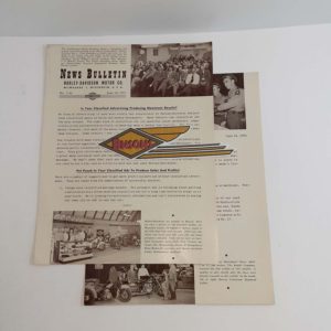 ORIGINAL HARLEY DEALER 1951 NEWS BULLETIN #1136 – KNUCKLEHEAD