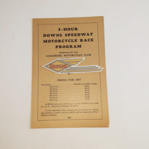 ORIGINAL HARLEY 1937 GALESBURG M/C, 8-HOUR RACE PROGRAM – KNUCKLEHEAD