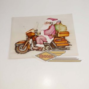 ORIGINAL HARLEY FACTORY (1980’s ELECTRA-GLIDE CHRISTMAS CARD) -KNUCKLEHEAD