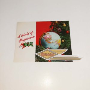 ORIGINAL HARLEY (1950’s FLANDERS COMPANY) CHRISTMAS CARD-PANHEAD, KNUCKLEHEAD