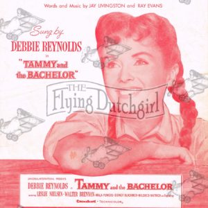 Vintage 1956 Hollywood Cinema Music Sheet Cover Debbie Reynolds as Tammy