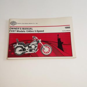 Original Harley 1986 FXST Owner’s Manual #99460-86