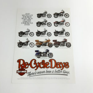 Vintage Original Harley-Davidson 1983 “Re-Cycle Days” Sales Flyer