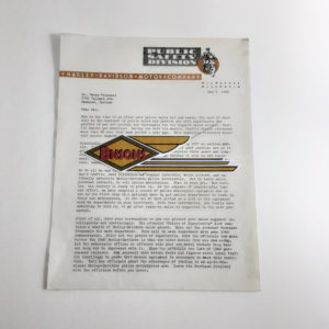 ORIGINAL HARLEY 1940 PUBLIC SAFETY DIVISION LETTERHEAD – KNUCKLEHEAD