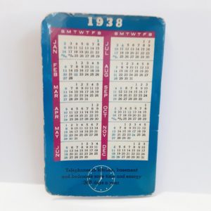 Vintage 1938  Illinois Bell Telephone Pocket Calendar – Rare Collectible