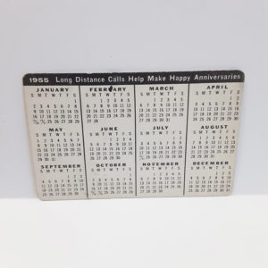 Vintage 1955 Illinois Bell Telephone Pocket Calendar – Great Collectible