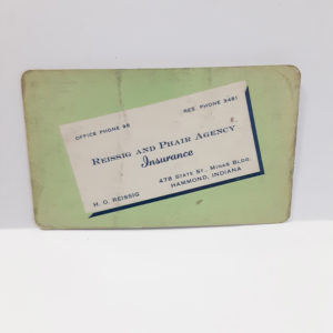 Authentic Original 1942 Reissig Insurance Company Hammond, IN Pocket Calendar