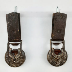 Antique 1901 Myers Ashland, O Barn Door Hangers and Rollers (pair) #003